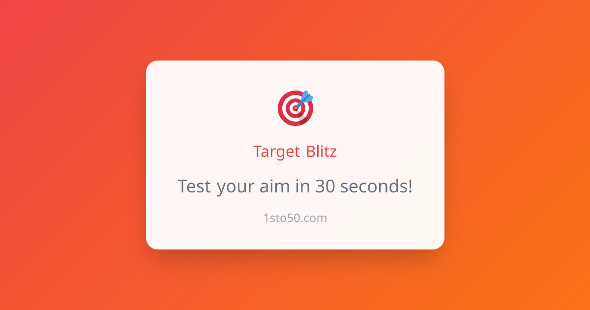 Target Blitz - Aim Trainer Game | 1sto50